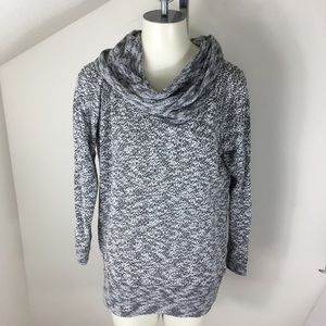 AJ Andrea Jovine Boucle Knit Cowl Neck Sweater